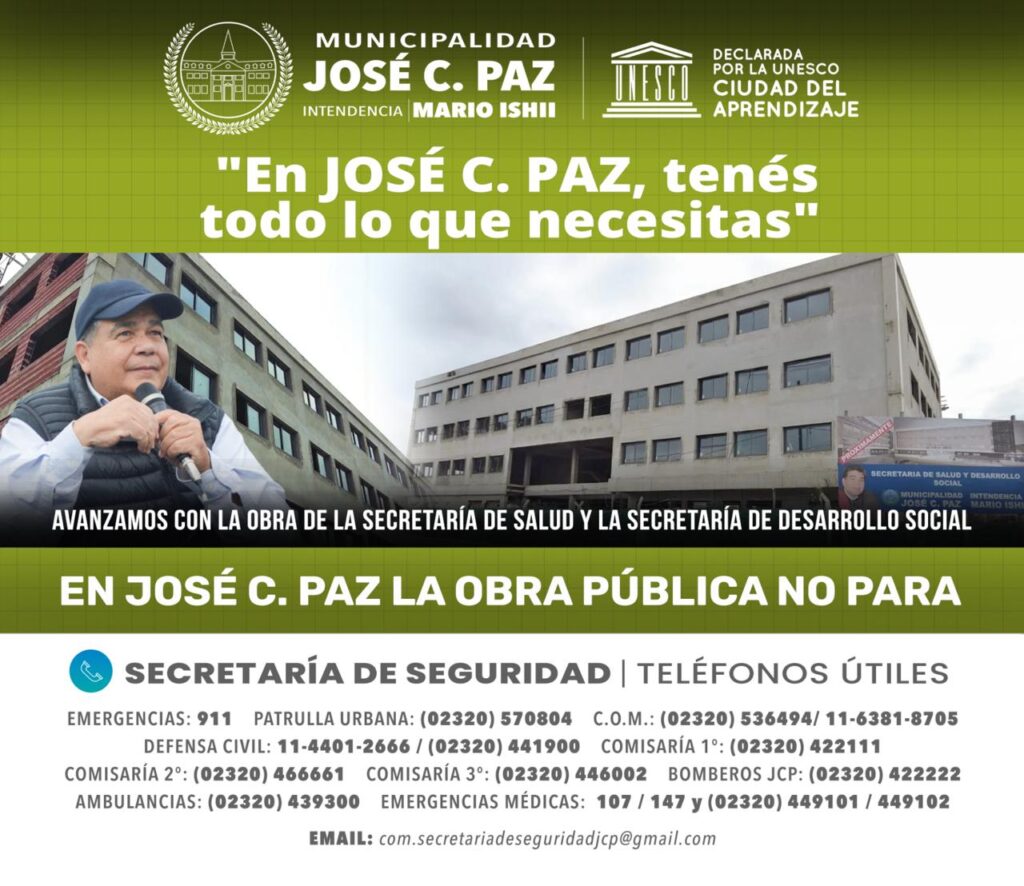 La obra pública no para - José C. Paz
